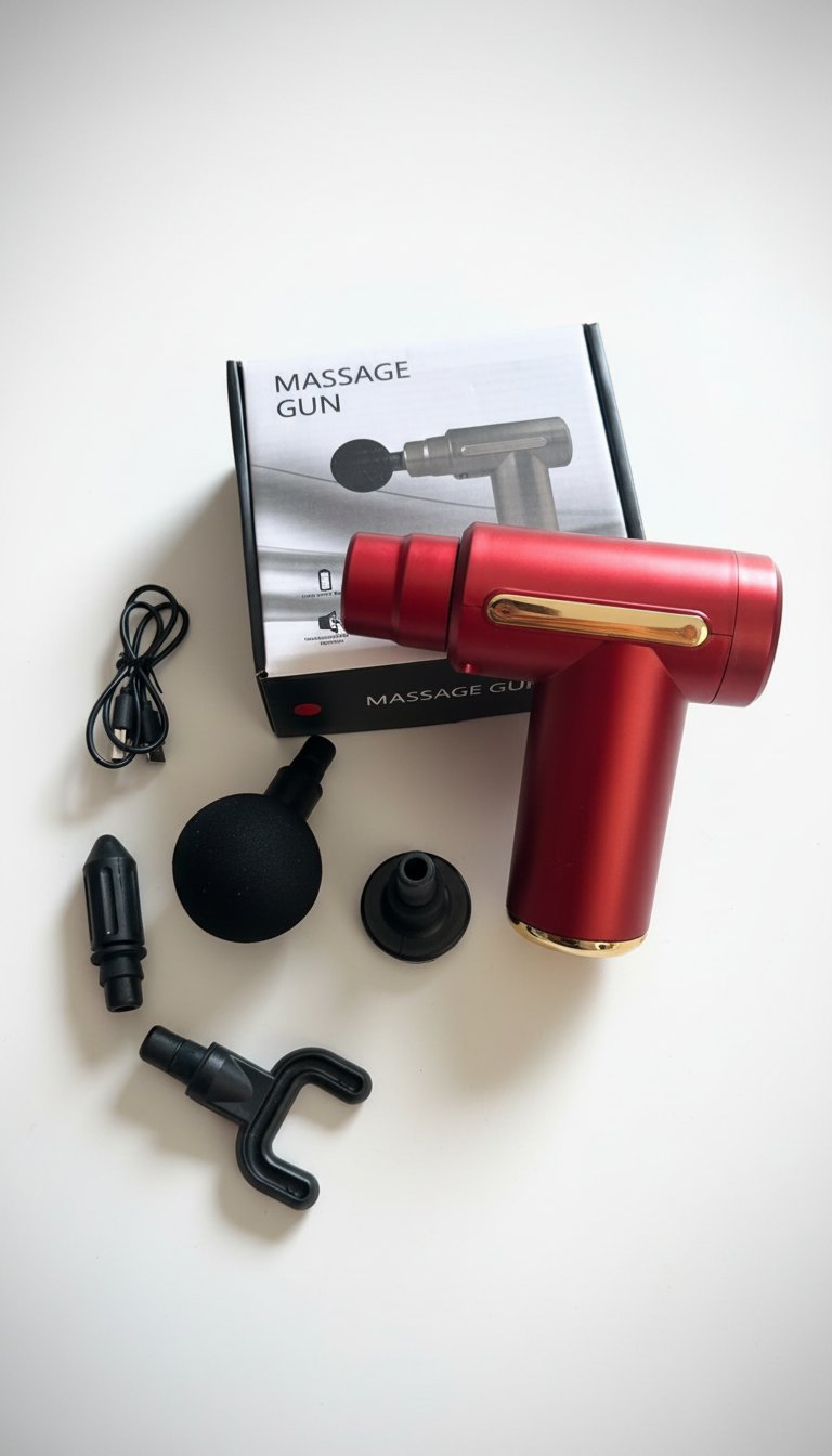 Pistolet de massage rechargeable, Masseur corporel à 6 vitesses pour la récupération musculaire
