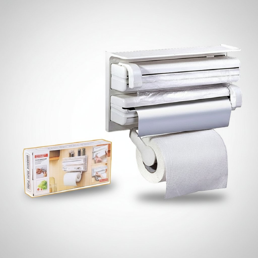 Distributeur de Papier 3 en 1 Blanc
