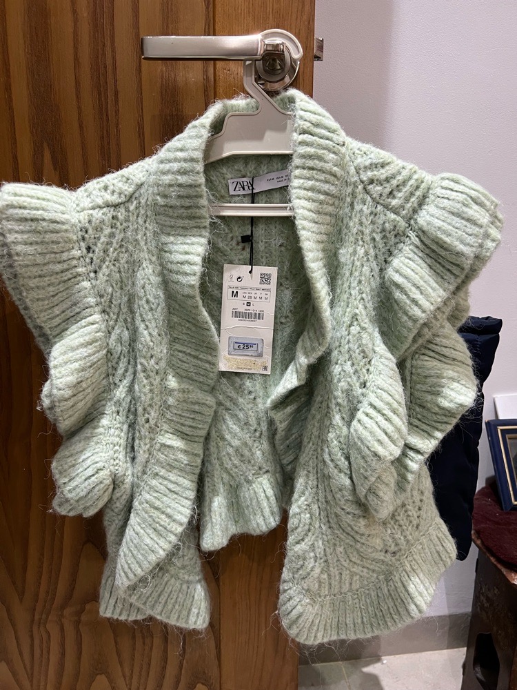 Gilet ZARA vert pastel