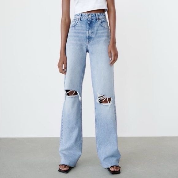 Un jean zara coupe droite 