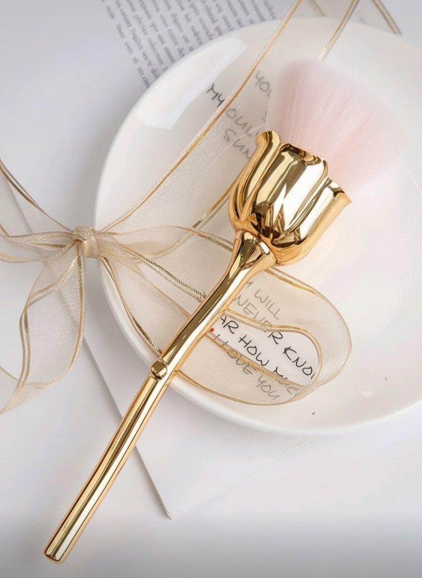 Pinceaux maquillage fleur 