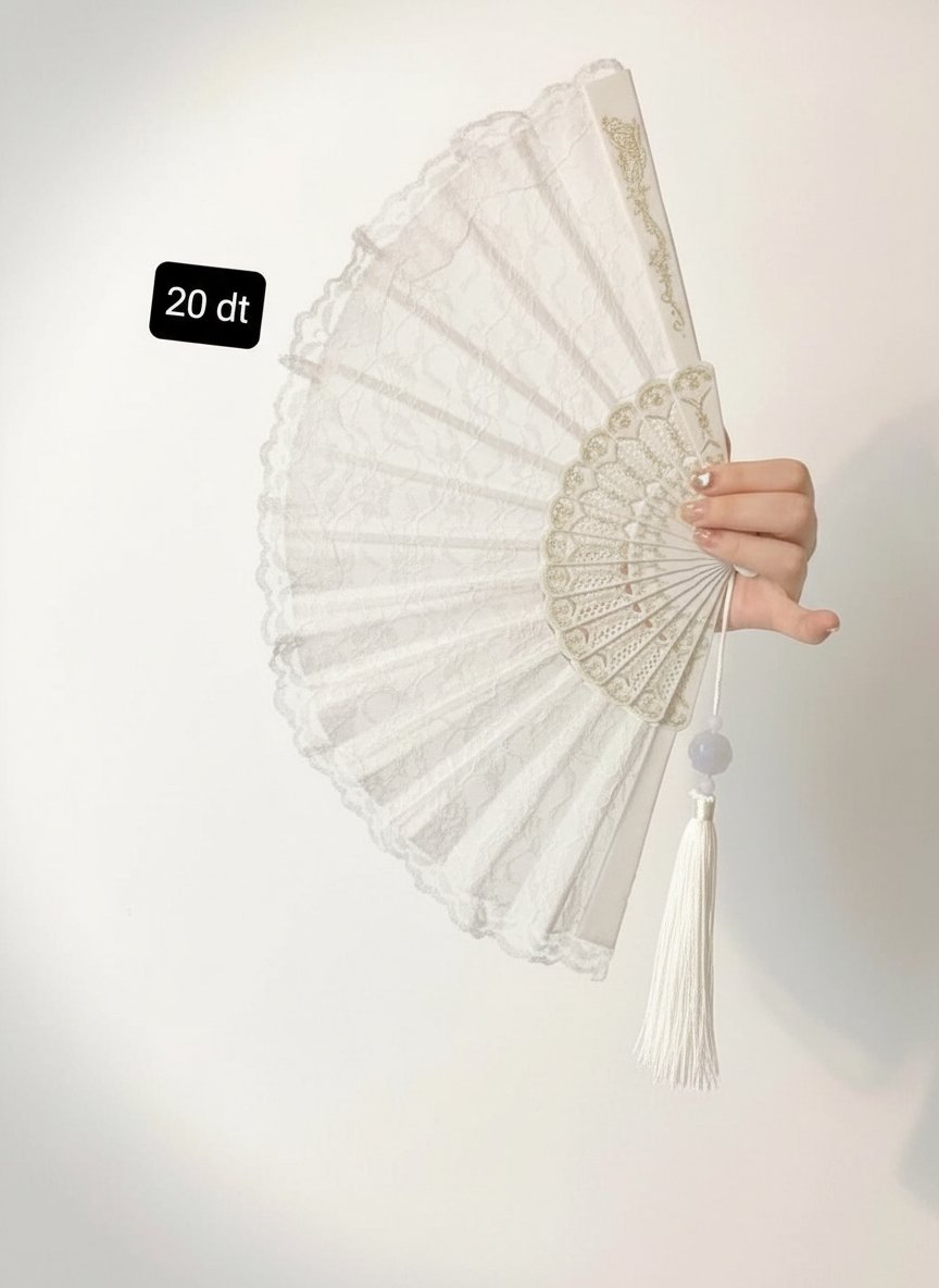 Éventail avec broderie mte3 3roussa avec accessoires 