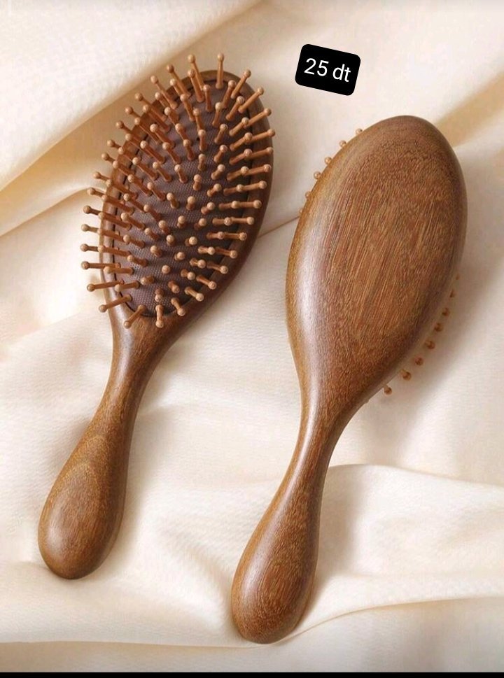 Brosse cheveux en vrai bois 