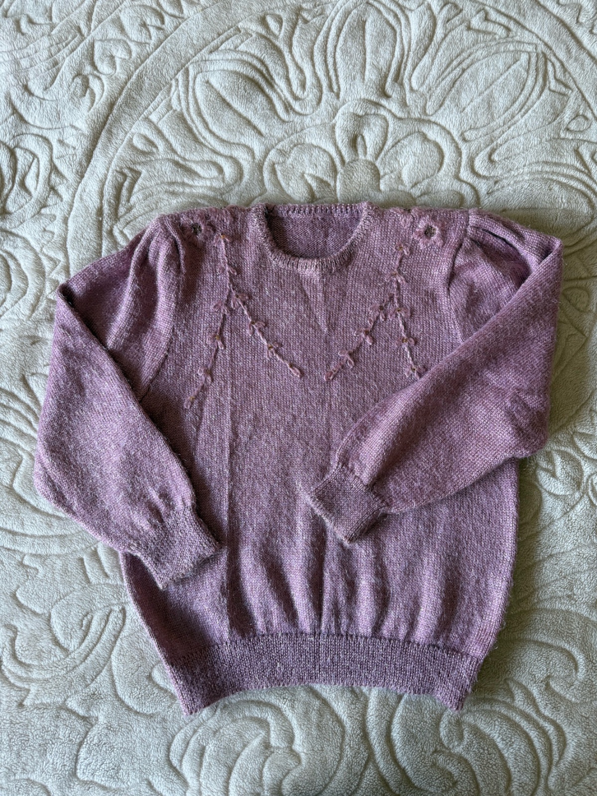 Pull en laine vieux rose 