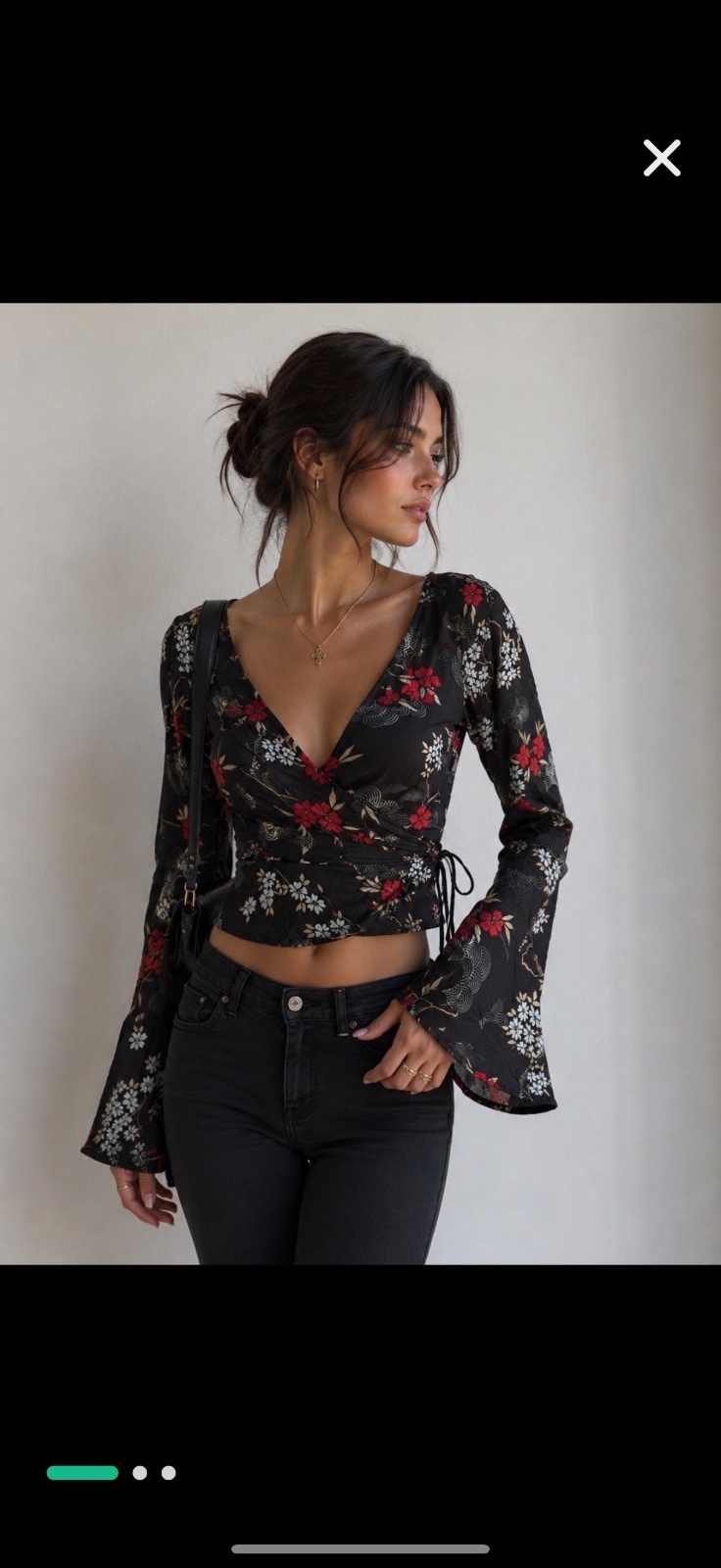 Chemise cache-coeur bershka taille XS
