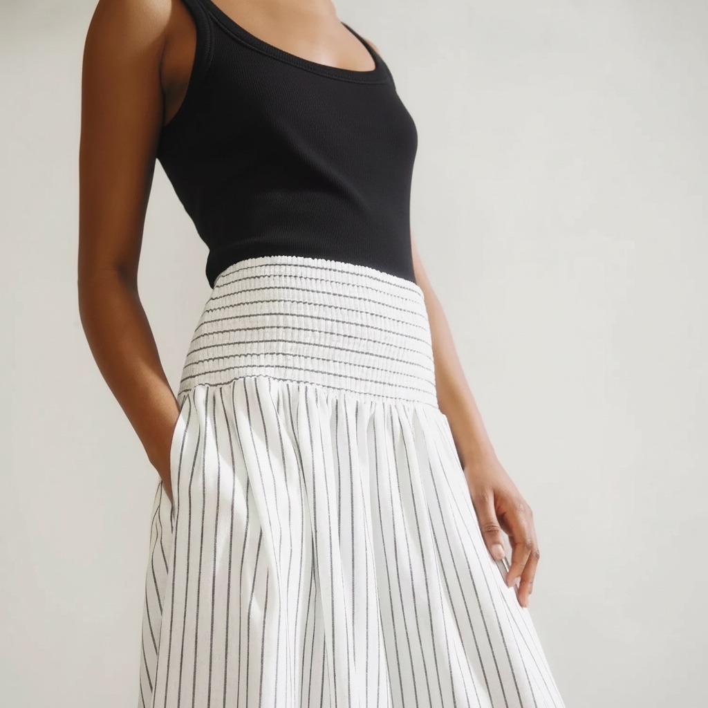 Jupe blanche pas trop courte 