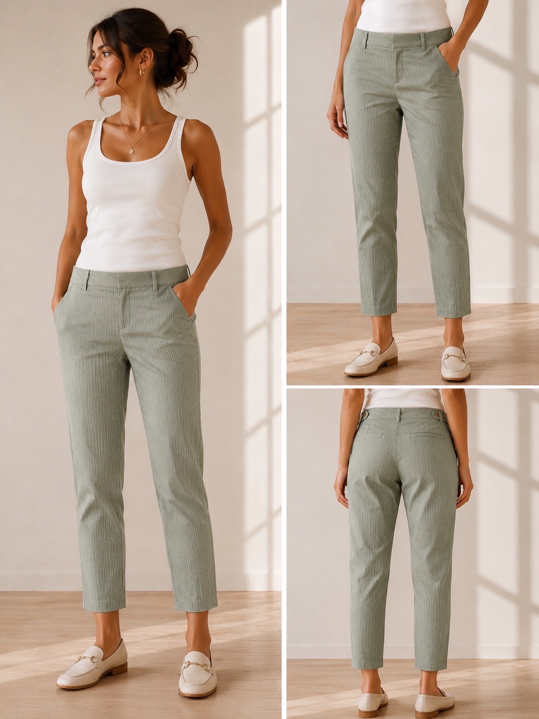 Pantalon mango 80% coton 20% lin  petit 38 