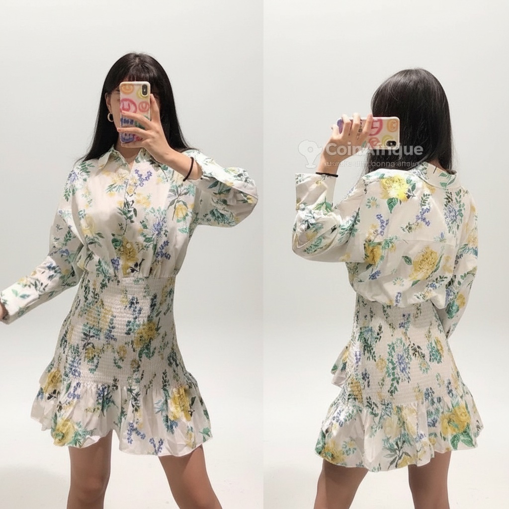 Robe chemise zara fleurie 