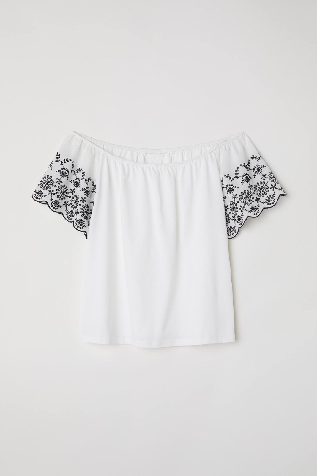 Haut blanc avec brodrie 