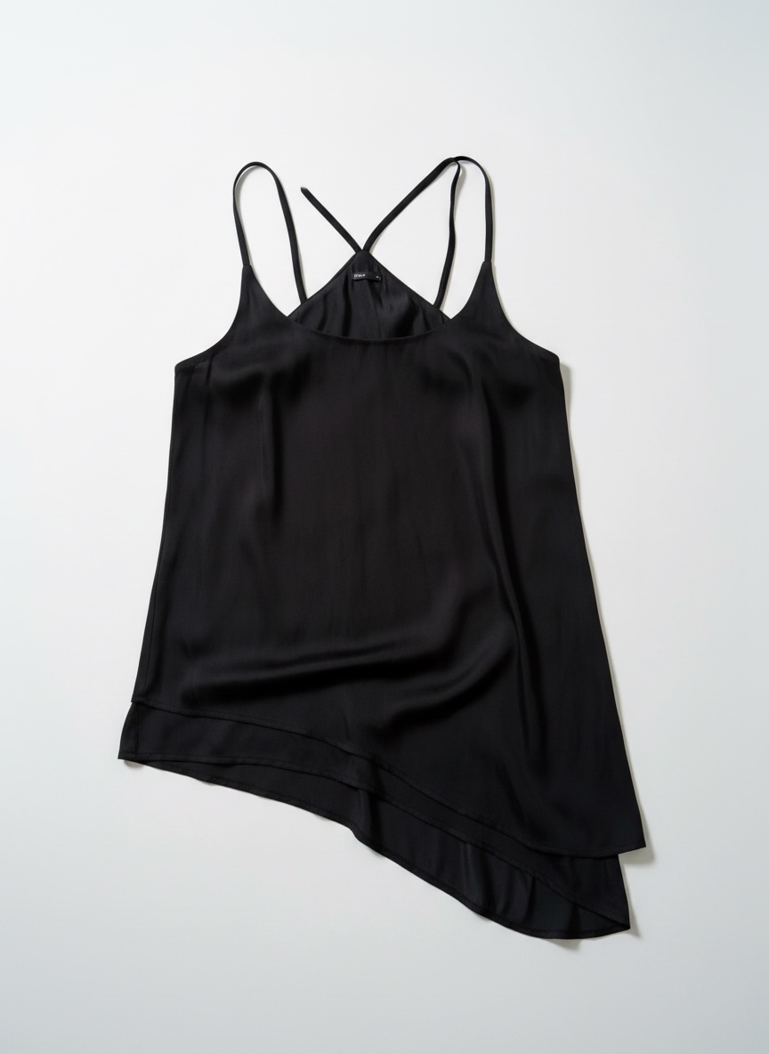 Haut asymetrique en satin trés tendance 