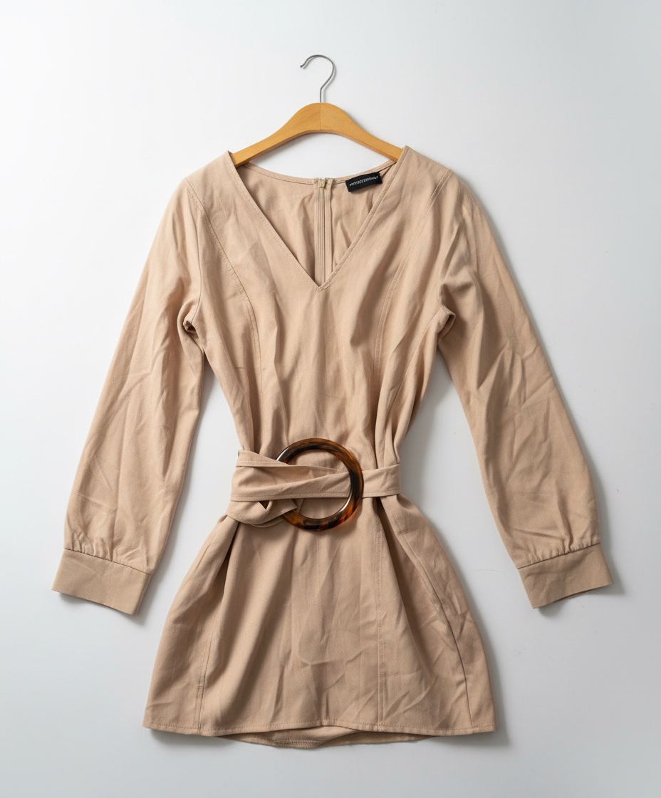 Robe beige prettylittlething