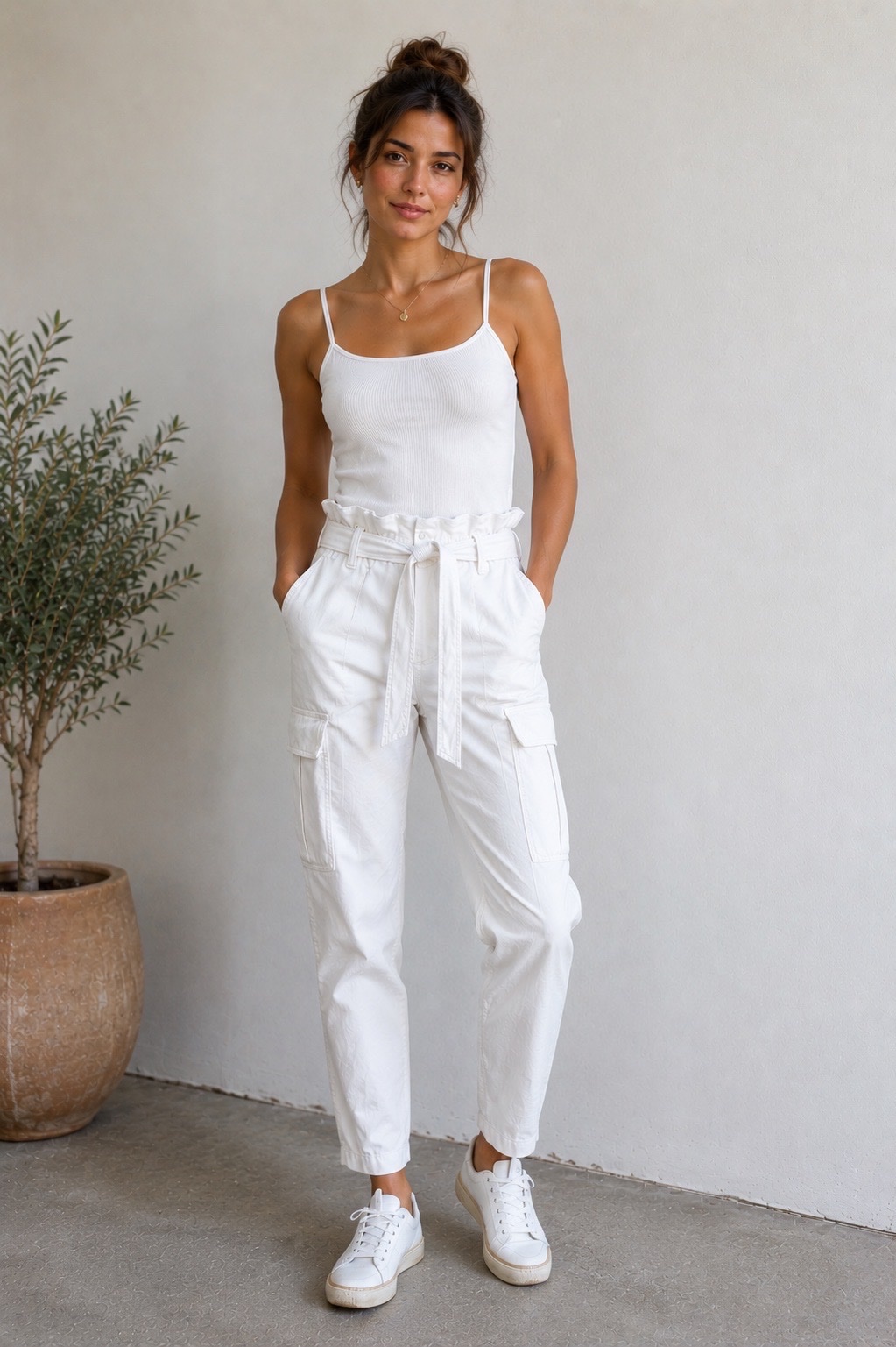 Pantalon en lin/ toile H&M taille 34 