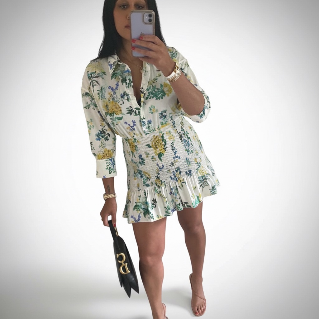 Robe zara fleurie 