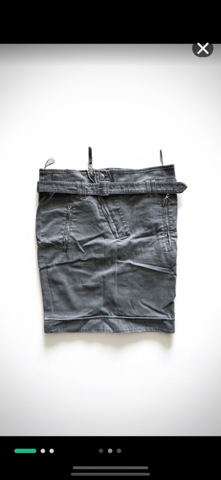 Jupe PINKO KAKI A SEULEMENT 30dt AUTHENTIQUE 
