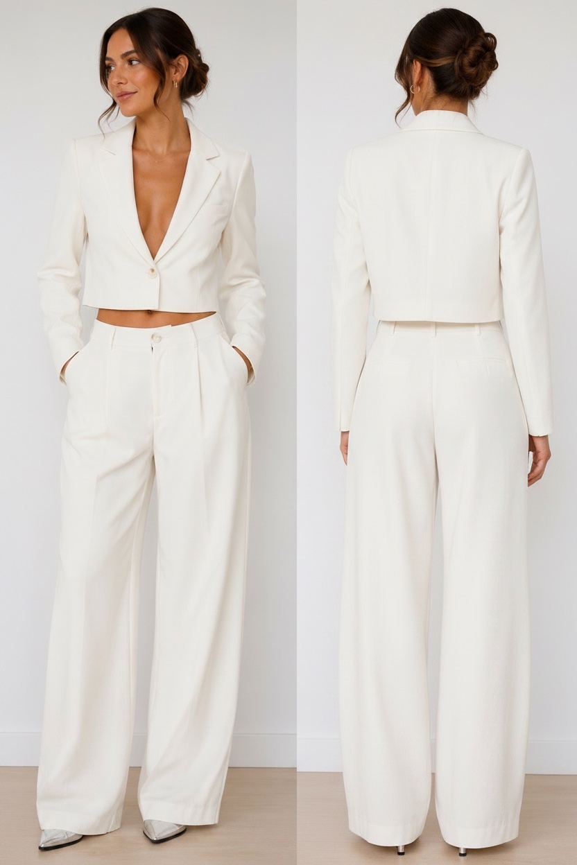 Ensemble Stradivarius blanc cassé
