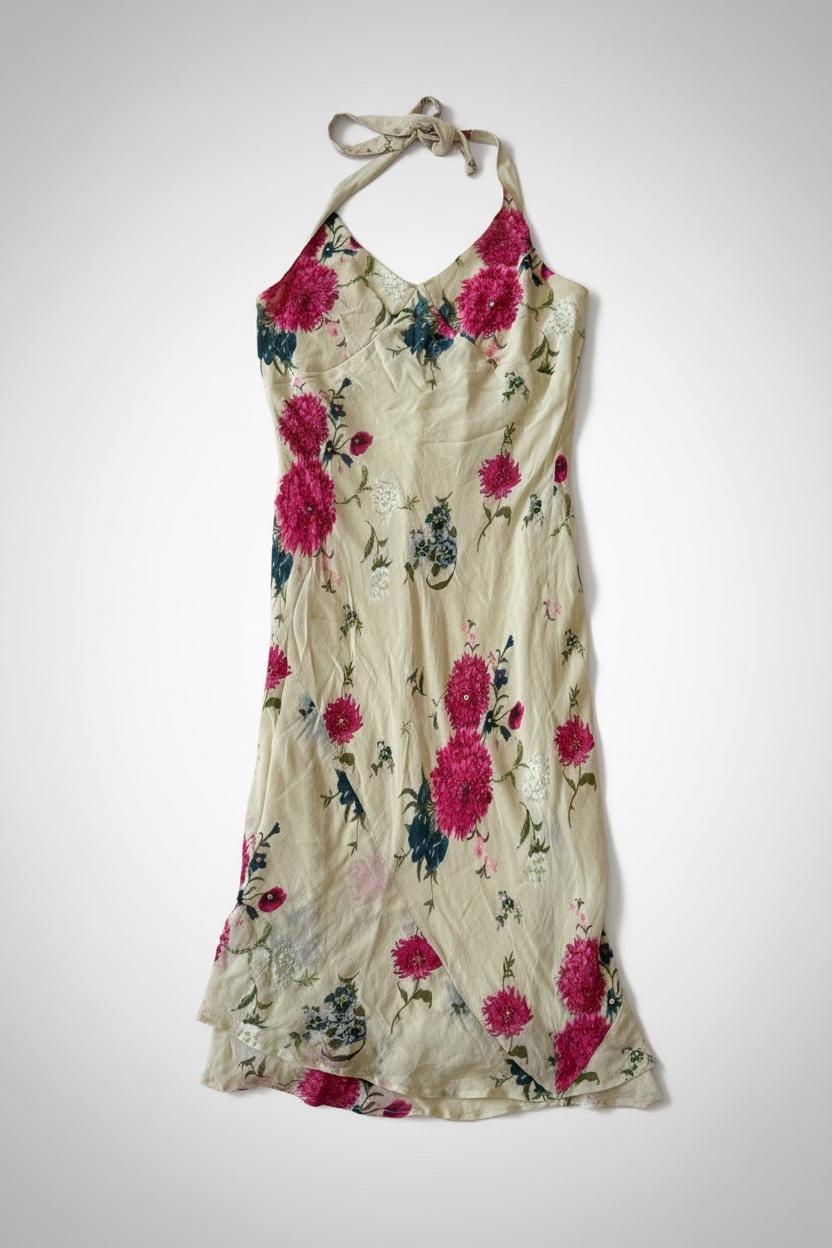 Vintage dress 100% silk 