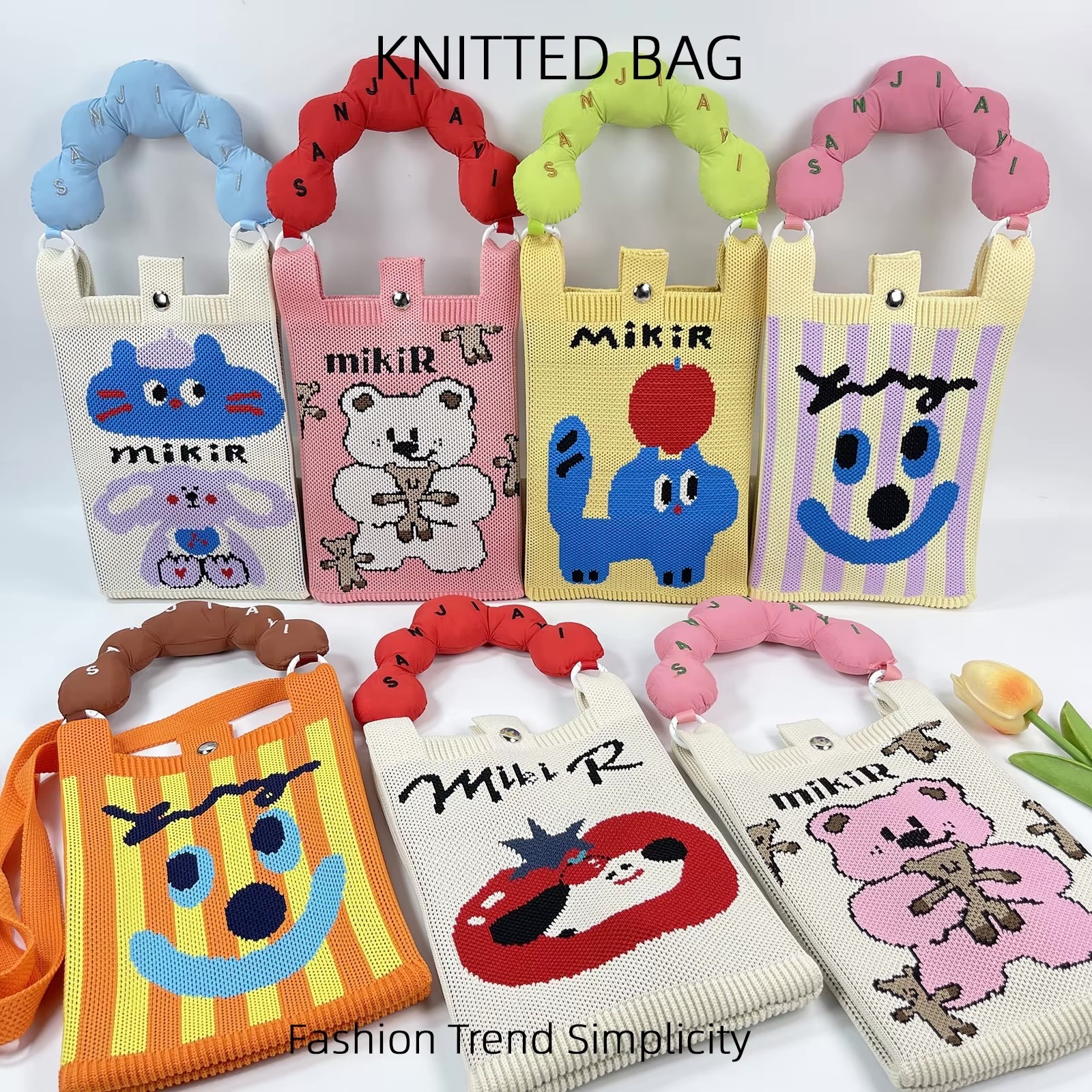 Sac style japonais knitted bag