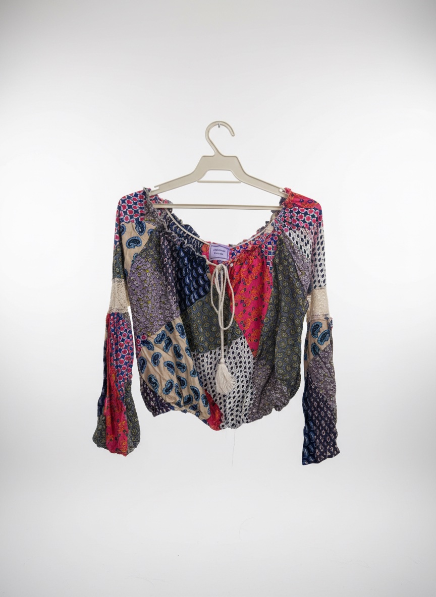 Chemise boheme patchwork 