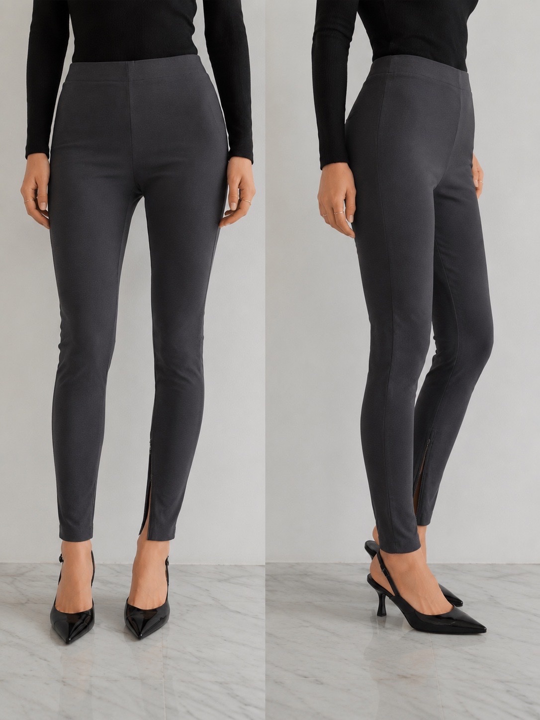 ✨ Pantalon Zara Woman gris anthracite