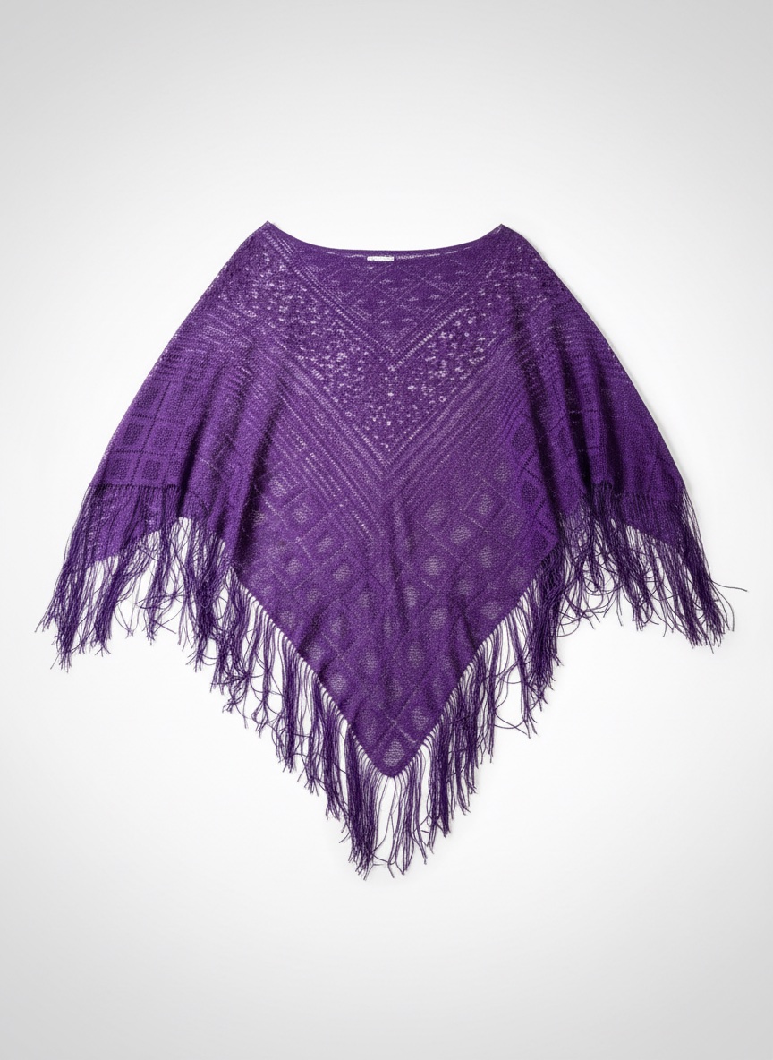 Poncho violet tendance 