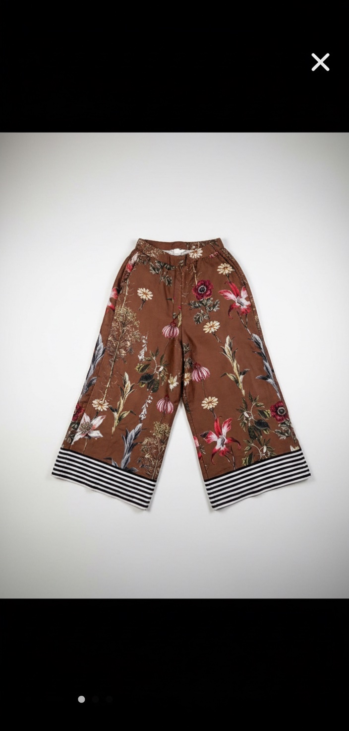 Pantalon culotte a fleurs LUMINA