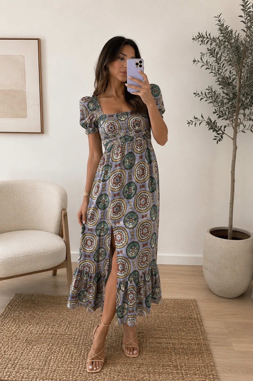 🌸 Robe longue imprimée CLEW WOMAN – Taille M✨✨✨