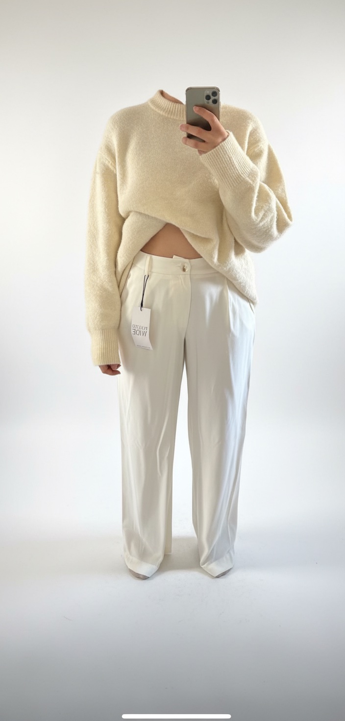 Pantalon blanc stradivarius 