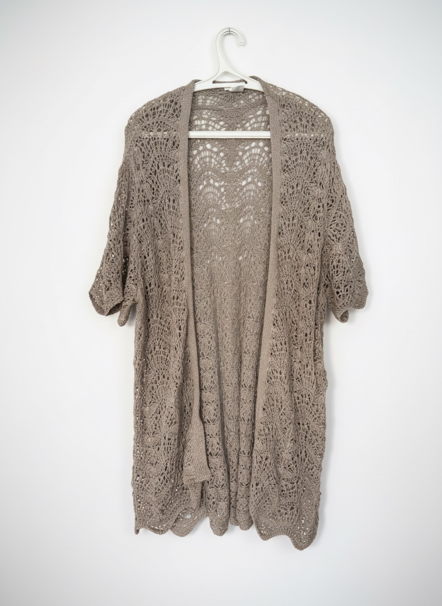 Gilet en crochet kaki La redoute 