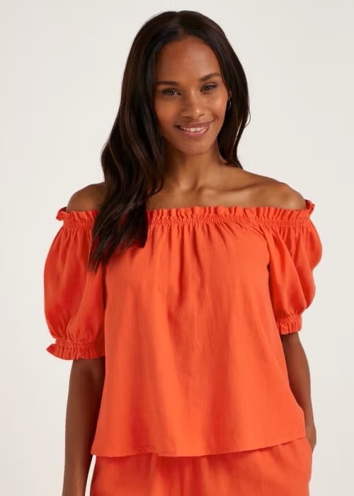 Chemise orange tres tendance 