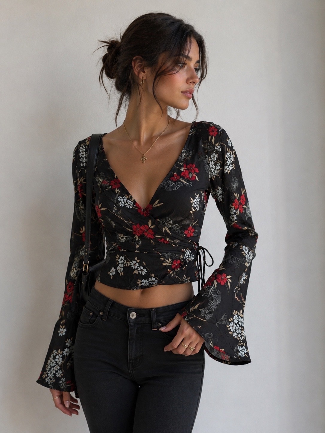 Cache-coeur Bershka motif Japonisant