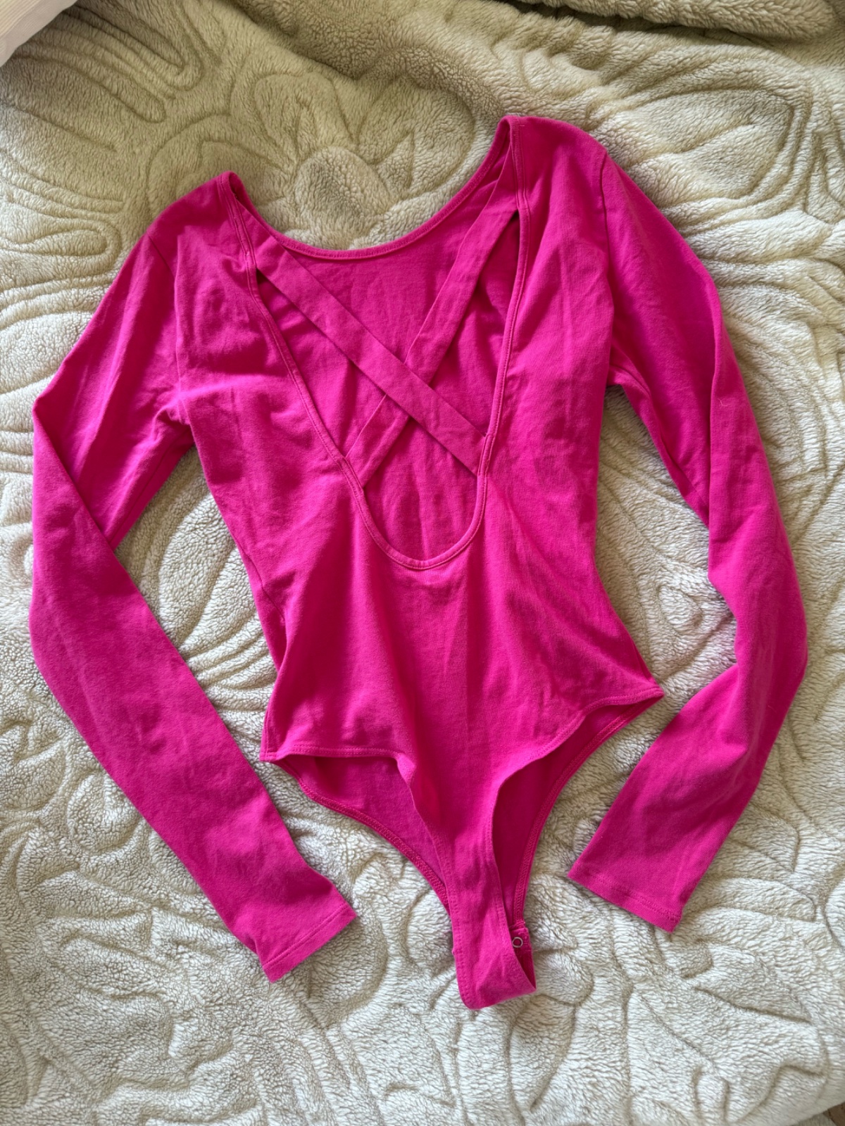 Body rose dos croisé