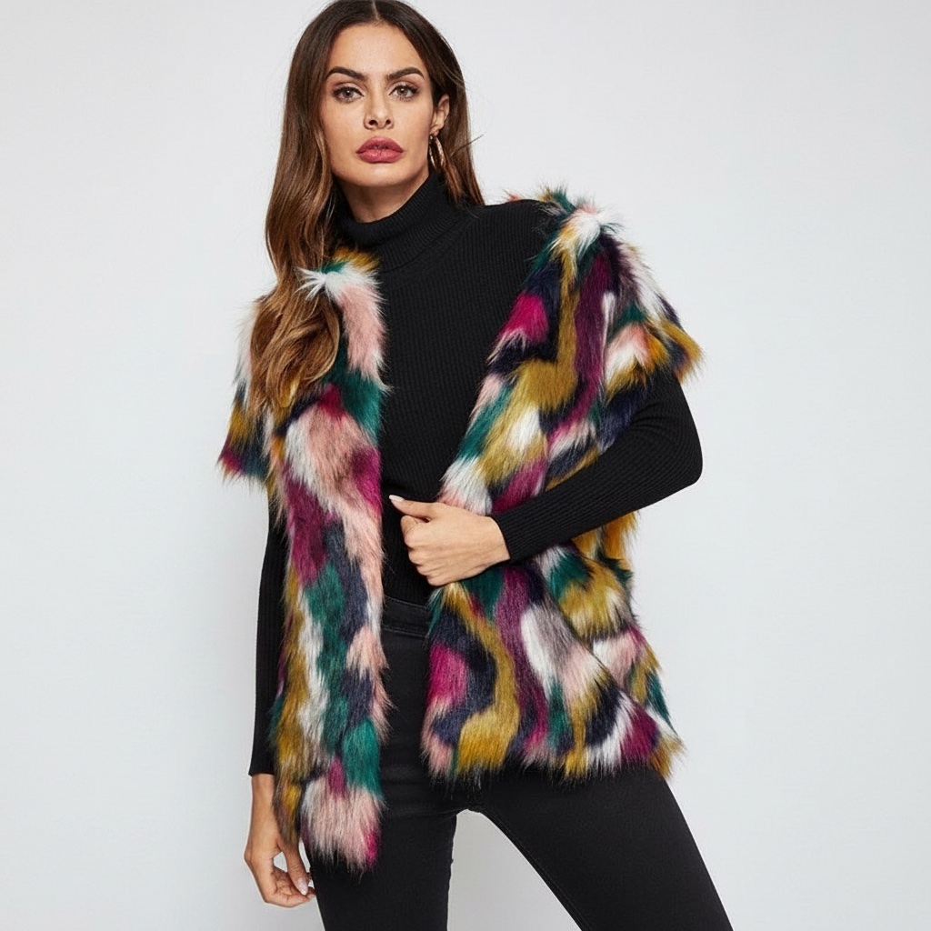 Veste en fausse fourrure 