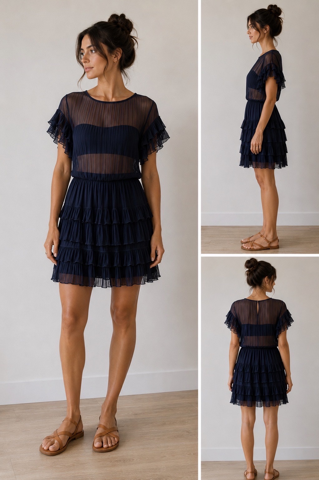 ROBE D'UNE TRES BONNE MARQUE ITALIENNE BLEUE MARINE 