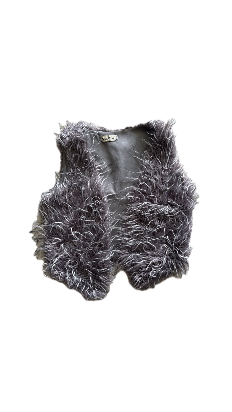 Gilet sans manches fausse fourrure
