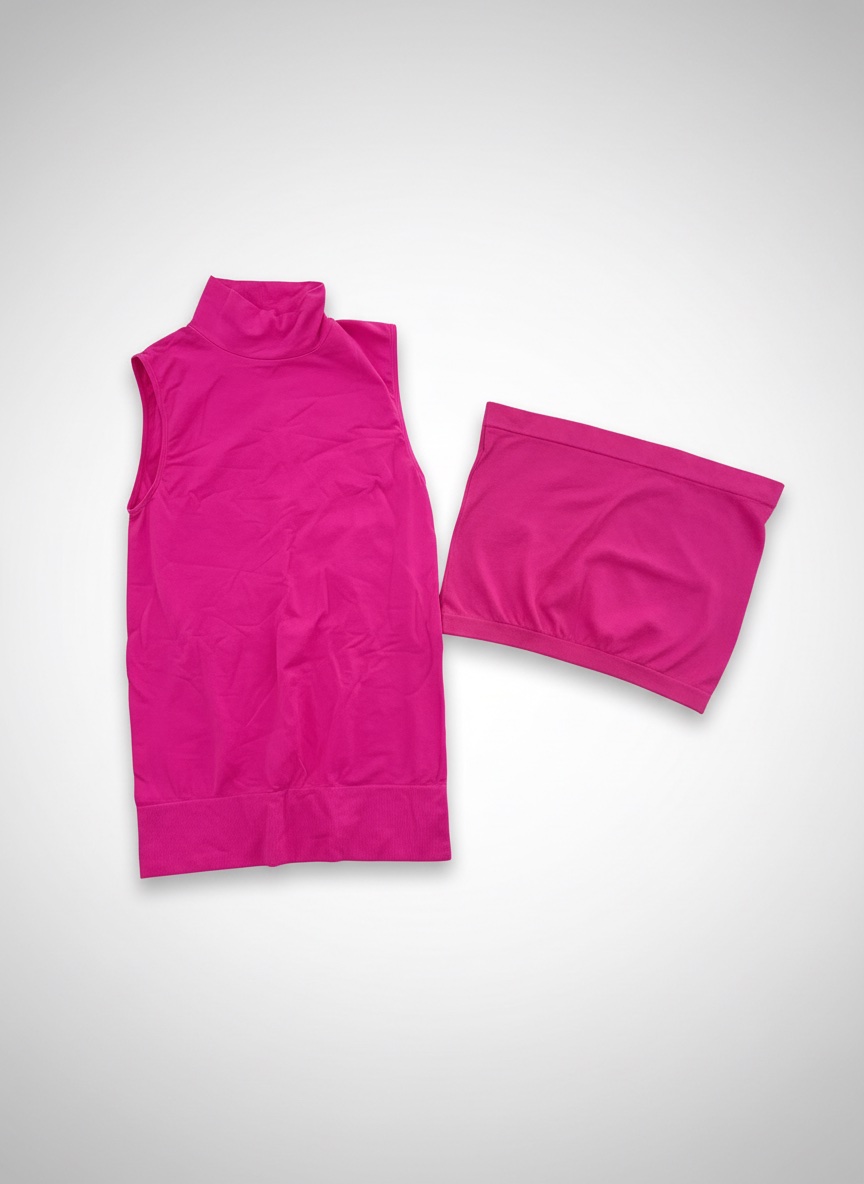 Lot de deux hauts roses 
