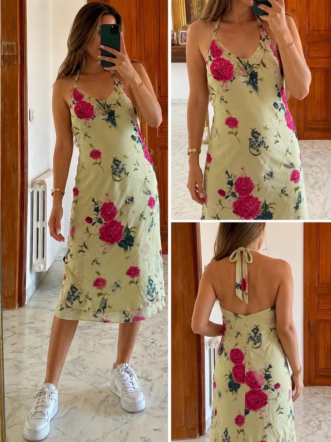 Magnifique robe signée Tristan & Iseut, confectionnée en 100 % soie naturelle 🌸🌸
