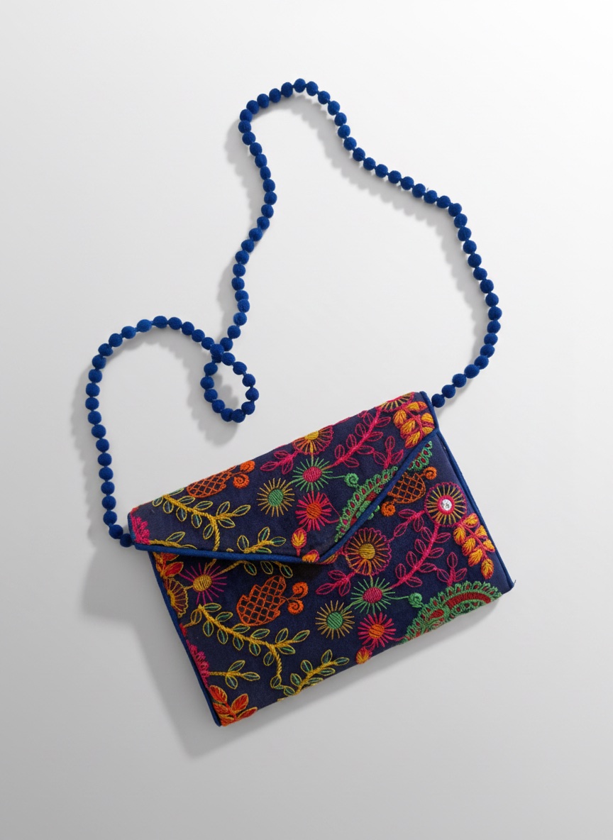 Pochette brodée 