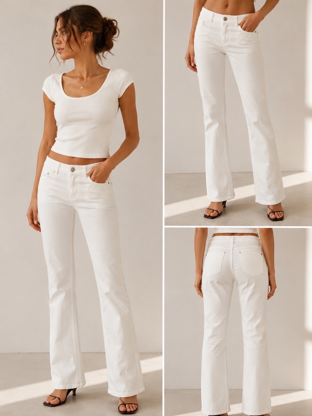 Jean bootcut blanc taille 36