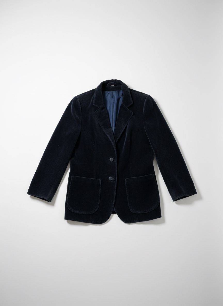 Blazer en velours bleu 