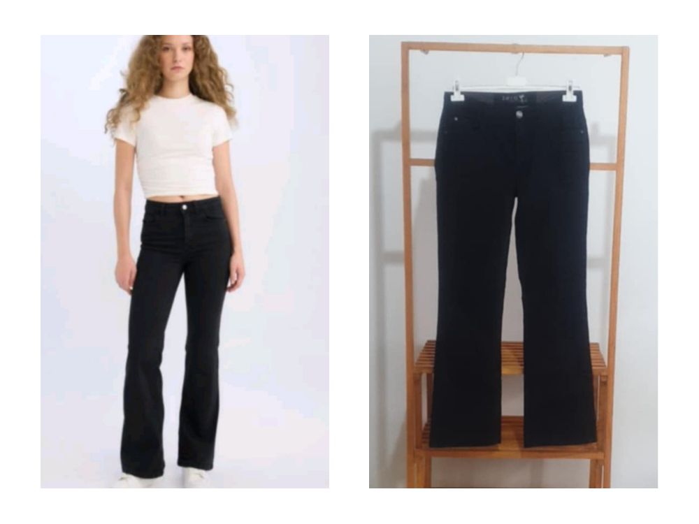 Pantalon noir flare de la marque zero authentique taille 36