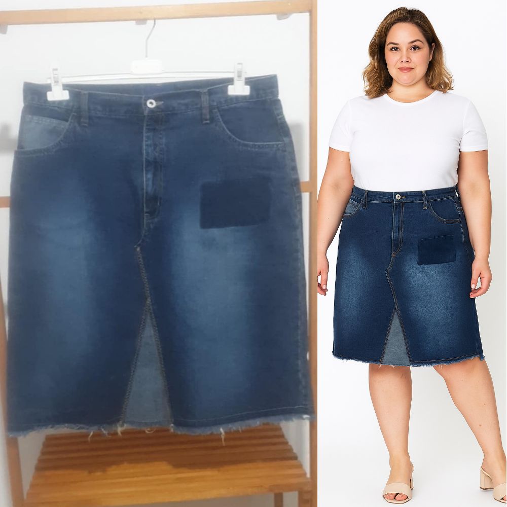 Jupe jeans taille 44-46 