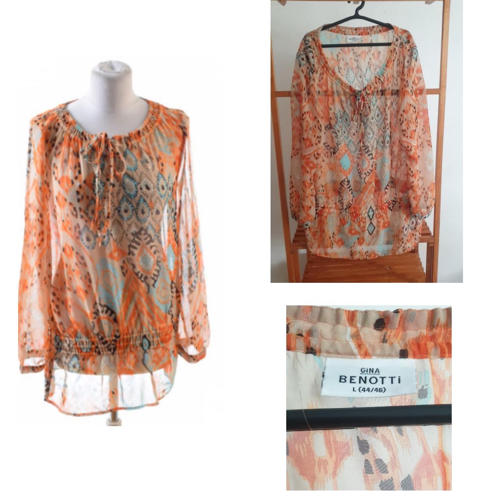  chemise tissu voile transparent taille 44-46 