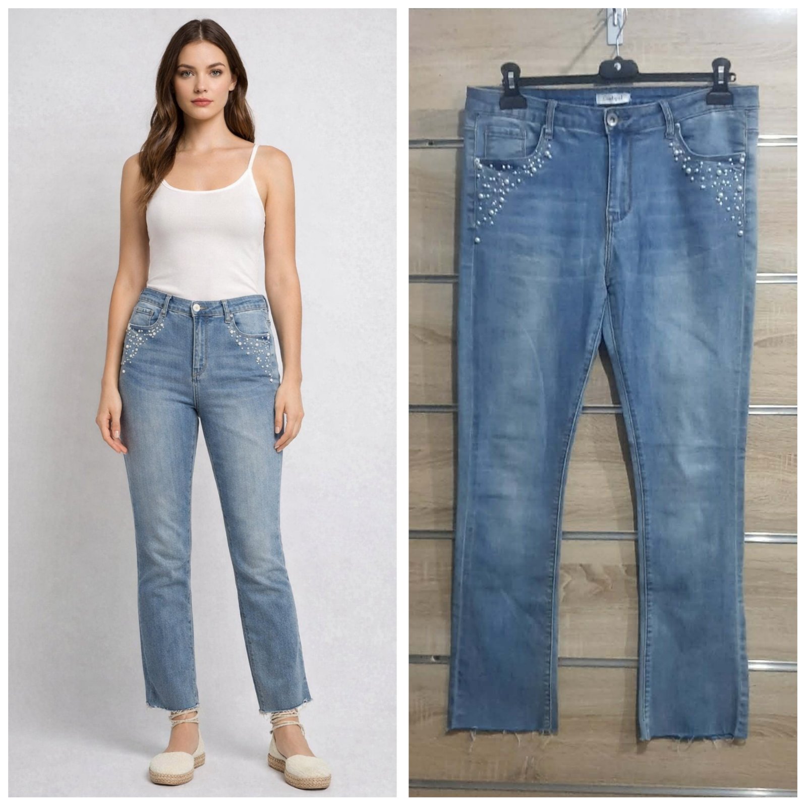 Pantalon sans ticket de taille mais ylabes 42 w 42 fort 3al ecra 