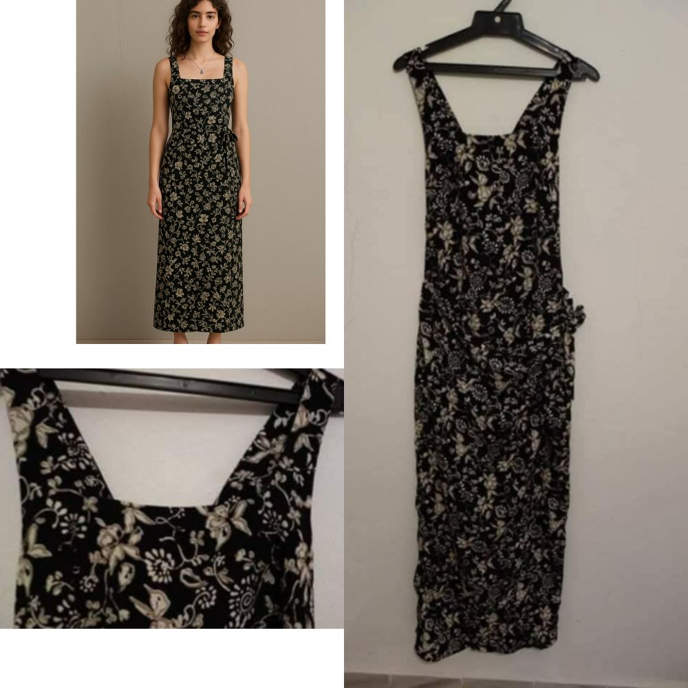  robe vintage portefeuille,sans ticket de taille mais tlabes 36 w 36 fort 