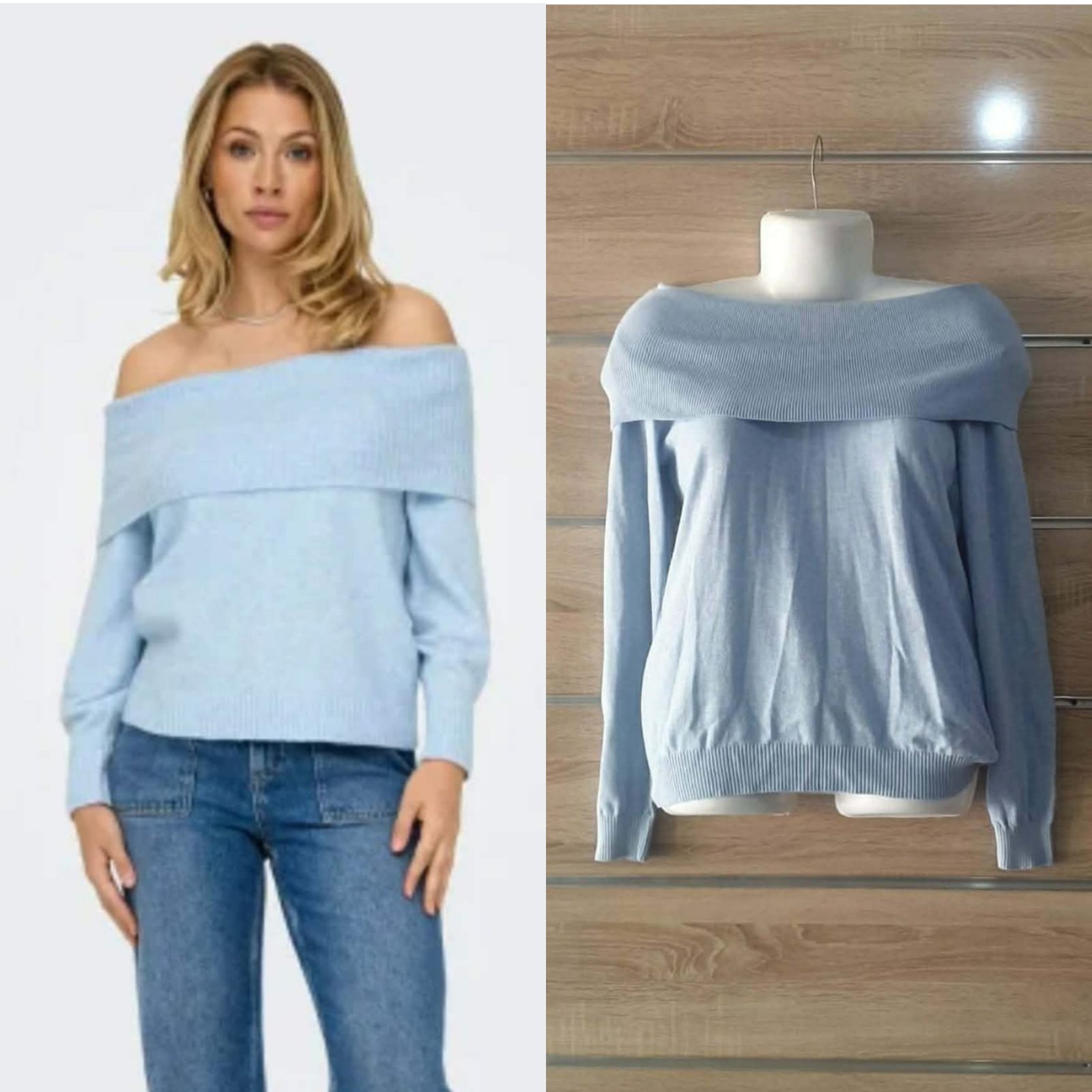 Pull off shoulder sans ticket de taille mais ylabes taille 38