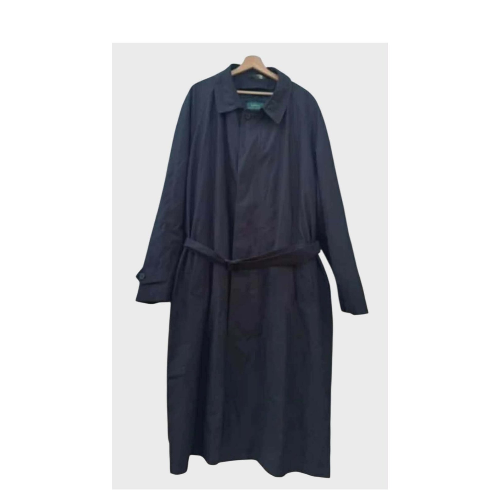 Trench-coat noir ralph Lauren maxi twil blgde ylabes unisexe  Femme ylabes taille 46-48  Homme ylabes xxl