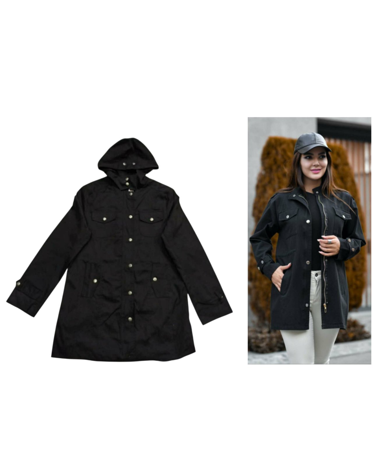 Jacket noir maktoub taille L mais ylabes akther 38