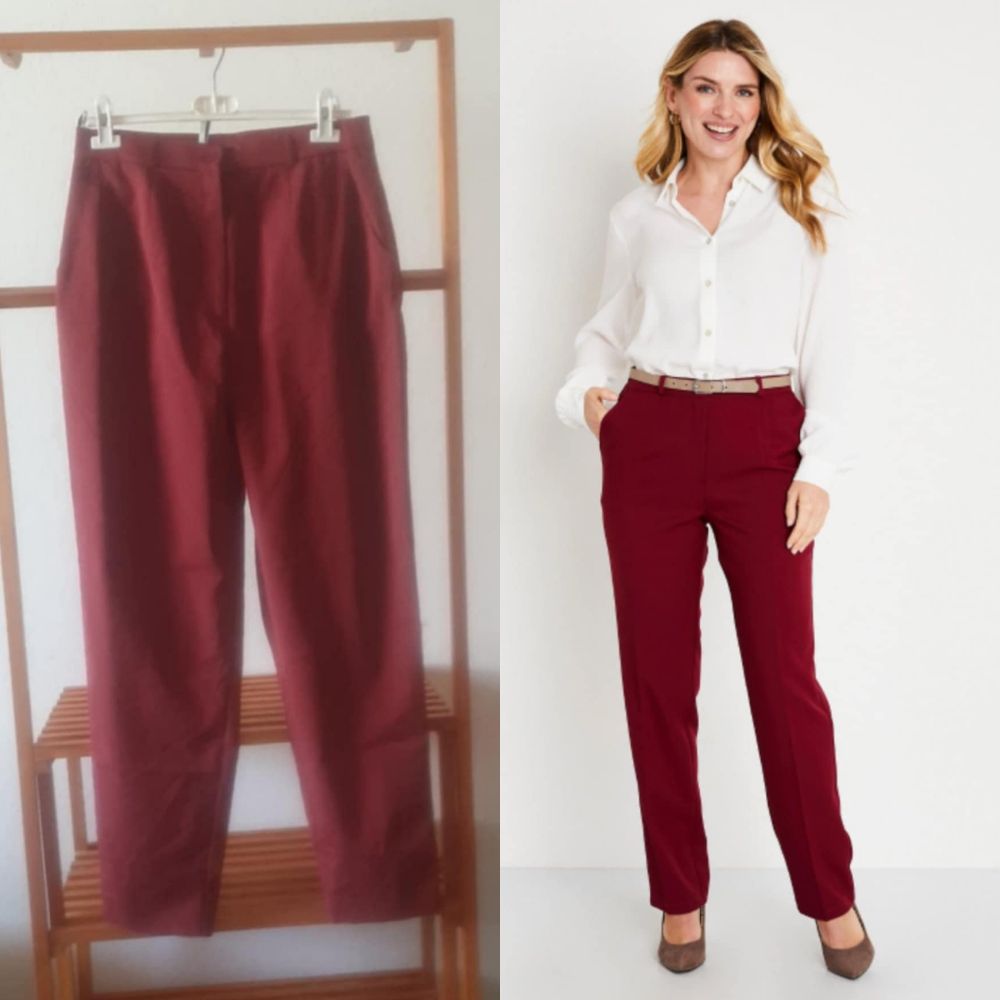Pantalon rouge bordeaux taille 42