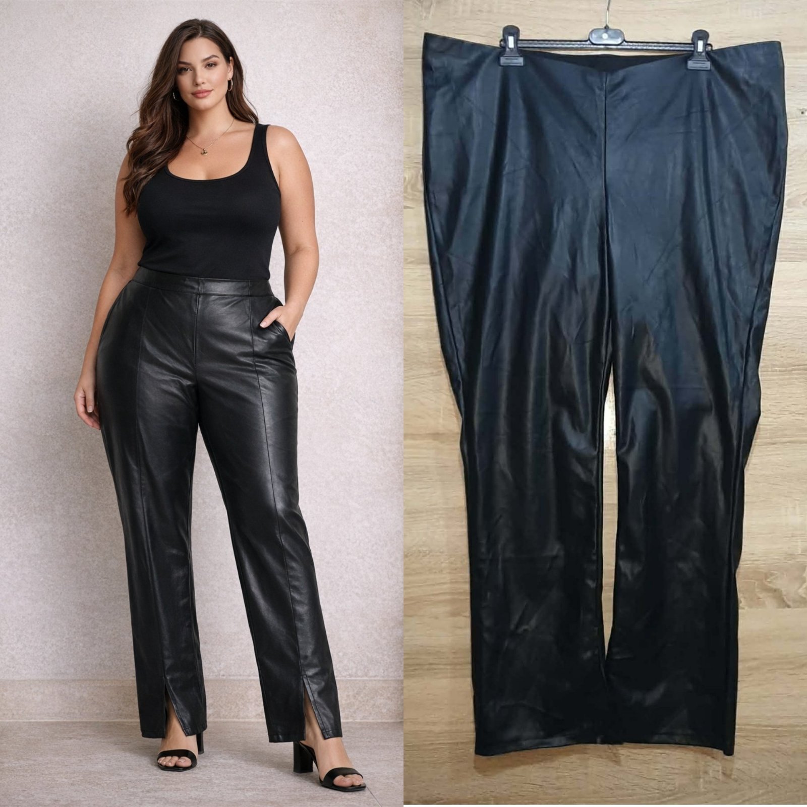 Pantalon simili cuir by H&M maktoub taille 3xl mais réellement ylabes taille 50-52 