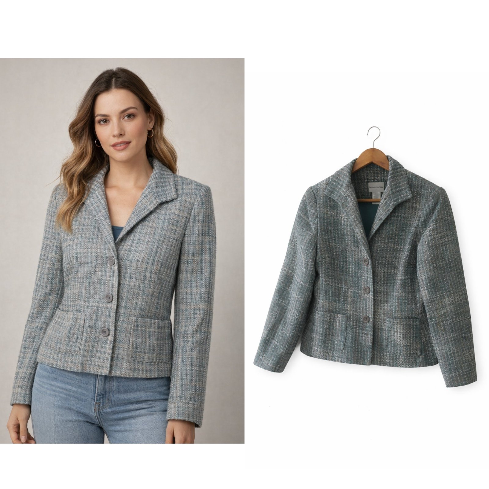Veste genre blazer taille 38 w tissu mta3 wa9et tawa